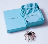 TIFFANY & CO STERLING SILVER AND BLACK