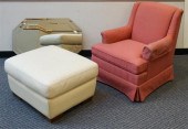 MODERN ROSE UPHOLSTERED CLUB CHAIR BY