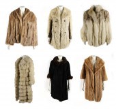 COLLECTION OF SIX FUR COATScomprising