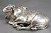 ASIAN LOW-GRADE SILVER RECUMBENT COW