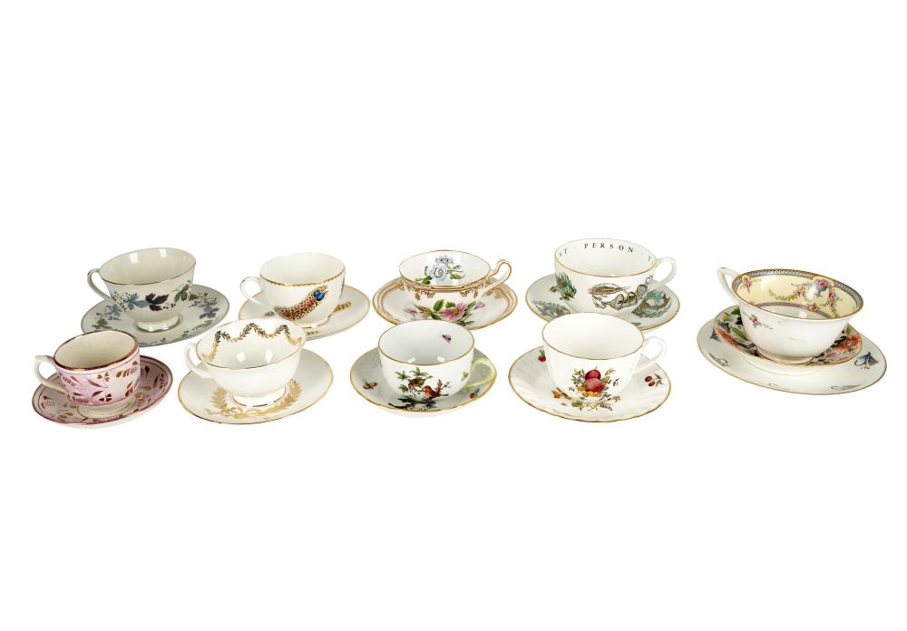 GROUP OF ASSORTED PORCELAIN CUPS 324cad
