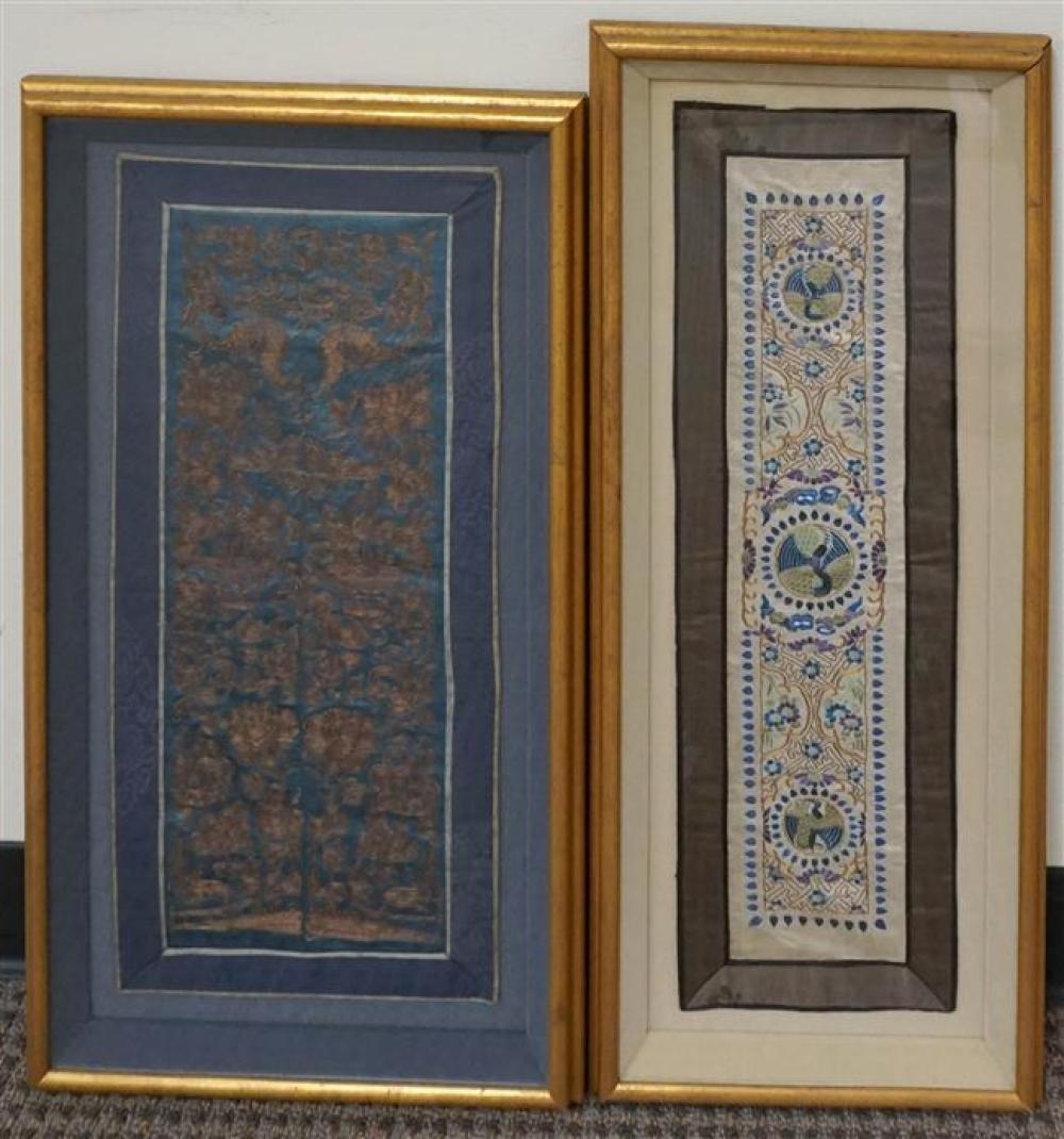 TWO FRAMED CHINESE EMBROIDERED 324d38