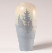 Rookwood scenic vellum art pottery vase,