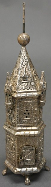 CONTINENTAL SILVER JUDAICA SPICE TOWER