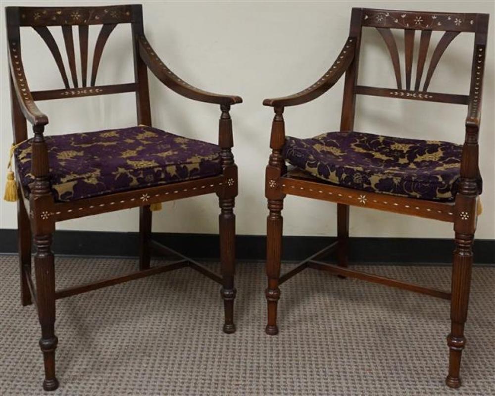 PAIR ANGLO INDIAN BONE MARQUETRY 325649