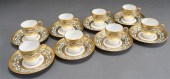 EIGHT LIMOGES GILT DECORATED PORCELAIN