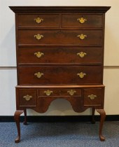 QUEEN ANNE STYLE MAHOGANY HIGHBOY, H: