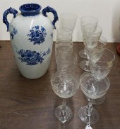 COLLECTION OF CUT CRYSTAL STEMWARE AND