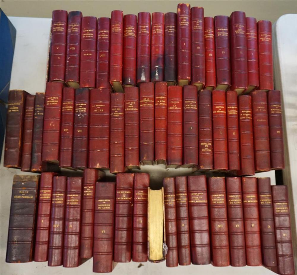 FIFTY TWO RED LEATHER VOLUMES ASSORTED 326ea5