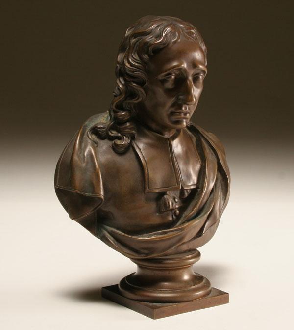 French bronze philosopher bust  50c04