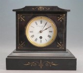 VICTORIAN SLATE MANTLE CLOCK, RETAILED