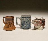 Lot of three stoneware mugs; Royal Bayreuth