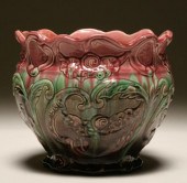 Weller art pottery; large floral pattern