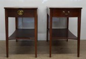 TWO MERSMAN MAHOGANY SIDE TABLES  327eed