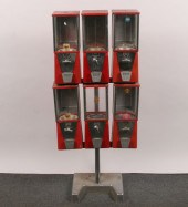 Oak vending machine store display; 6