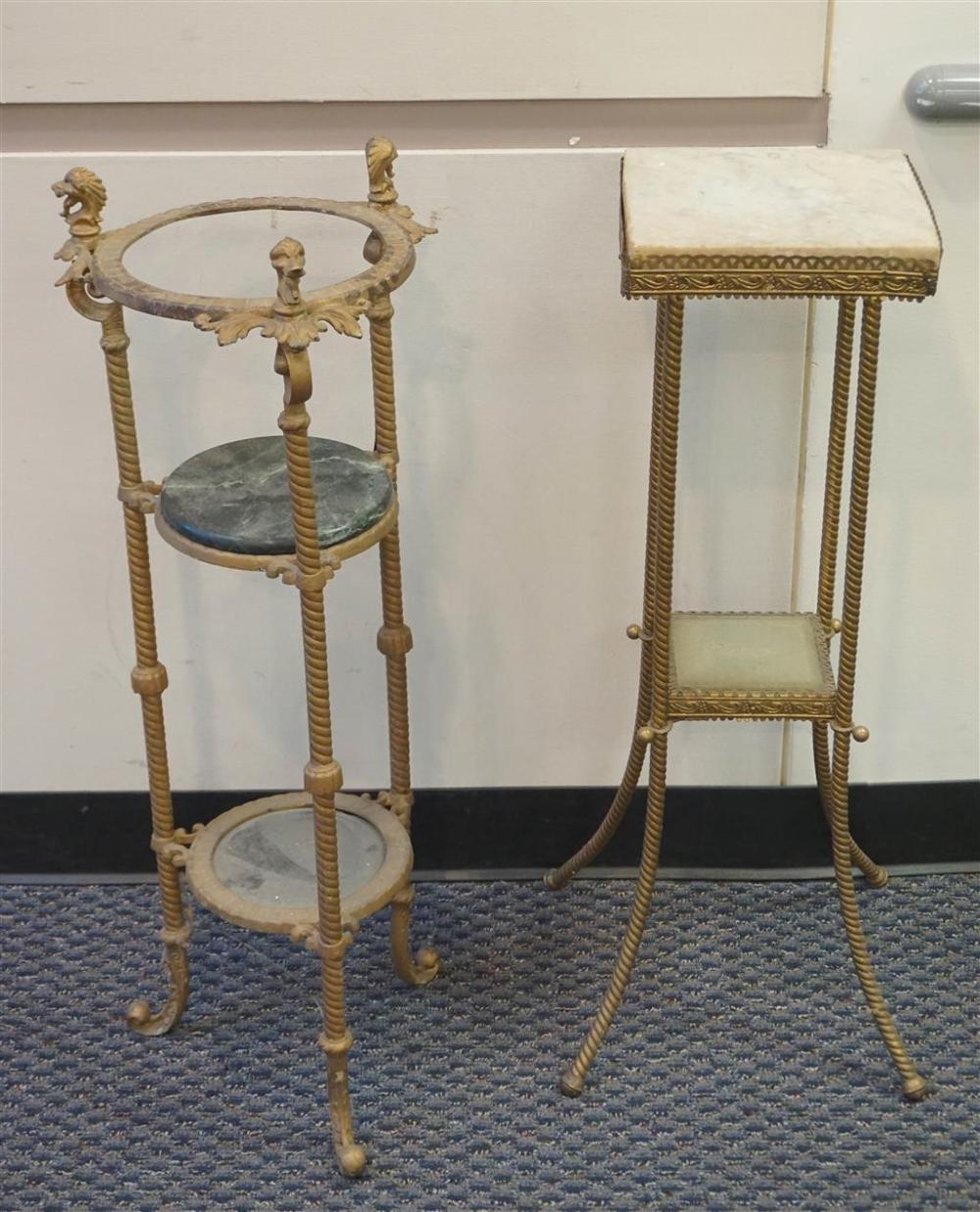 VICTORIAN BRASS AND MARBLE TOP 3280d6