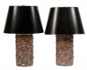 PAIR OF ROBERT KUO / MCGUIRE TABLE LAMPScopper