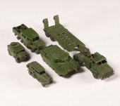 Dinky military toys; flatbed carrier