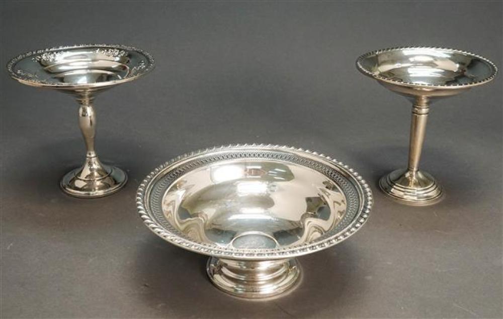 TWO WEIGHTED STERLING SILVER COMPOTES 325bdb
