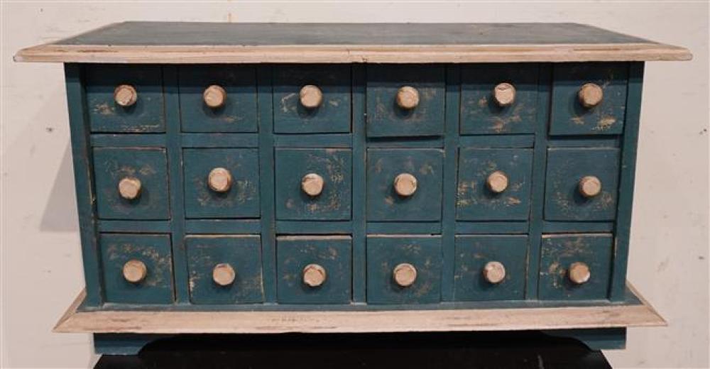 PARTIAL GREEN PAINTED PINE APOTHECARY 325c2f