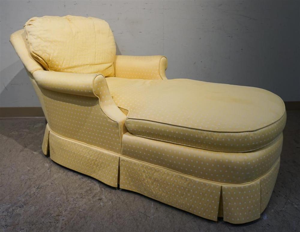 CENTURY YELLOW UPHOLSTERED CHAISE 3267bd