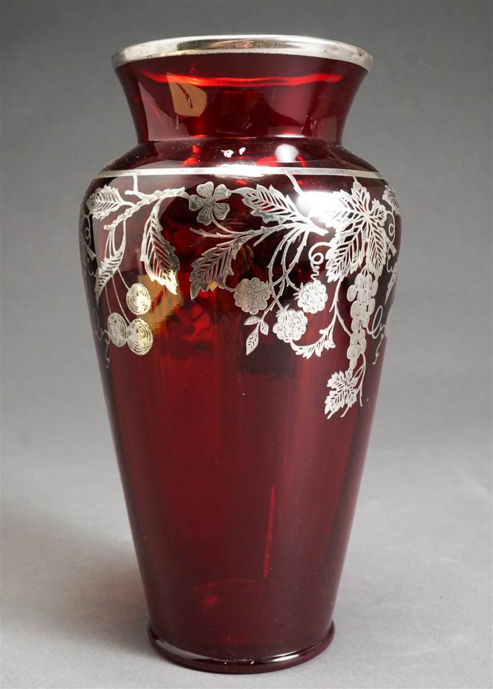 AMERICAN SILVER OVERLAY RUBY GLASS 326867