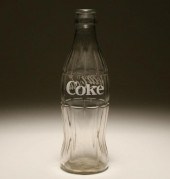 Large store display Coca Cola bottle.