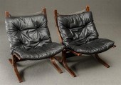 PAIR OF INGMAR RELLING STAINED PLYWOOD