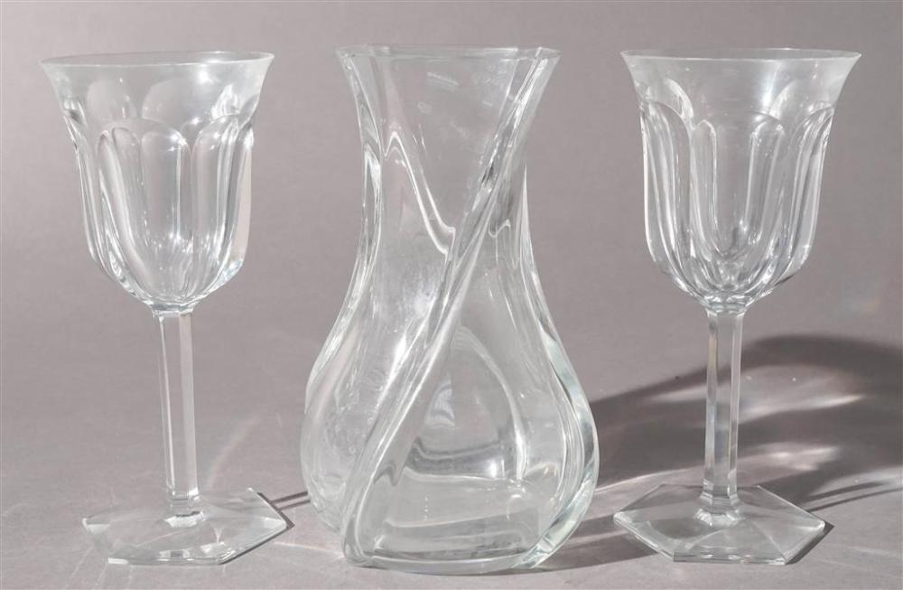 TWO BACCARAT STEM GOBLETS AND BACCARAT 3292c2