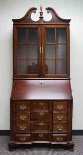 CHIPPENDALE STYLE CHERRY BLOCK-FRONT