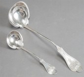 AMERICAN COIN SILVER PUNCH LADLE AND