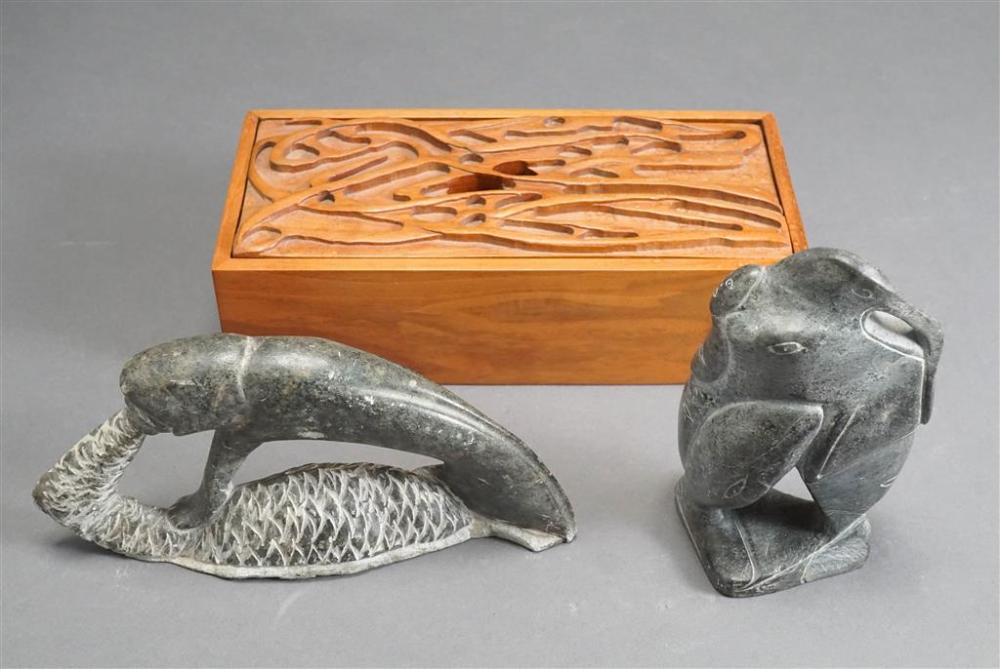 TWO INUIT STONE CARVINGS AND PETER 3299d8