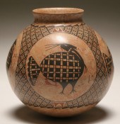 Large Mata Ortiz marbelized pottery