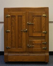 EARLY AMERICAN STYLE CHESTNUT ICEBOX,