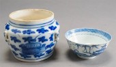 CHINESE PORCELAIN RICE BOWL AND POT