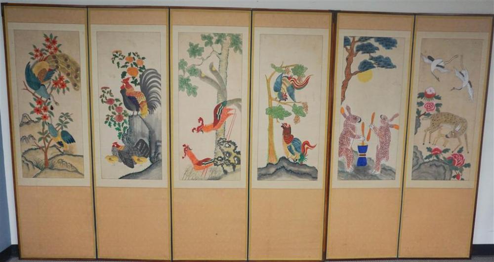 TWO CHINESE FOLDING SCREENS H 32a2c5