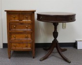 GEORGIAN STYLE MAHOGANY DRUM TABLE AND