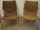 PAIR OF FREDERICK WEINBERG WICKER AND