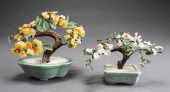 TWO CHINESE PEKING GLASS FLOWERING 32a70a