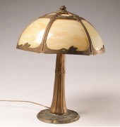 Miller slag glass lamp caramel 510be
