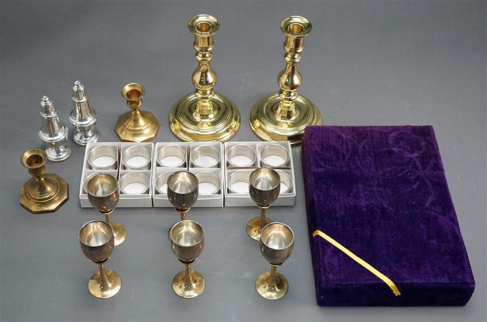 TWO PAIRS BRASS CANDLESTICKS 12 328268