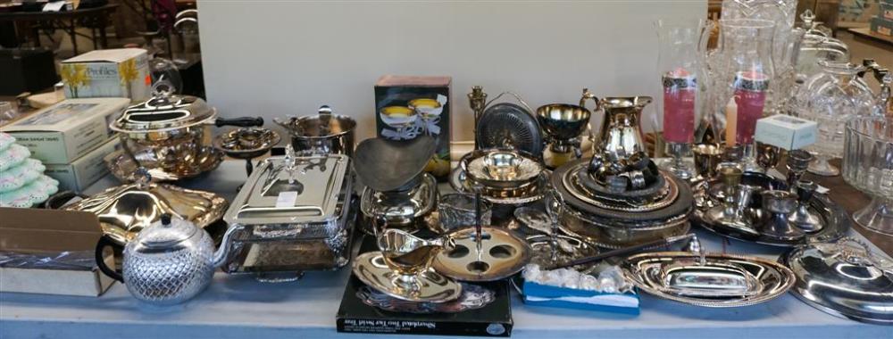 LARGE GROUP OF SILVERPLATE AND 3282a2