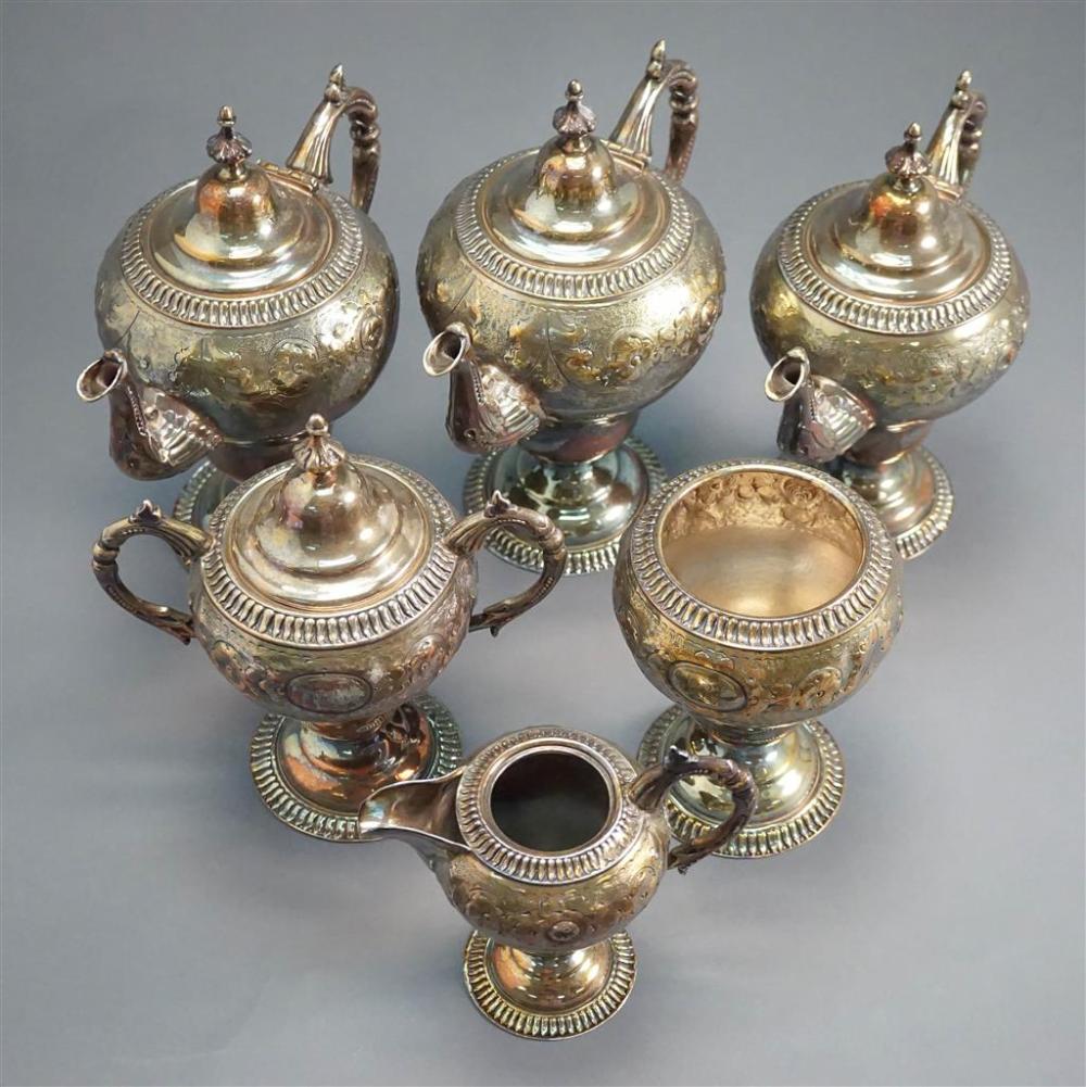 VICTORIAN SILVER PLATE SIX PIECE 328519