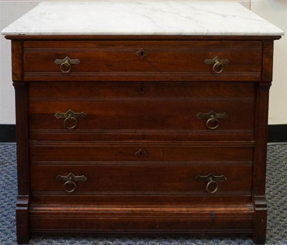 VICTORIAN WALNUT AND MARBLE TOP 3285cb