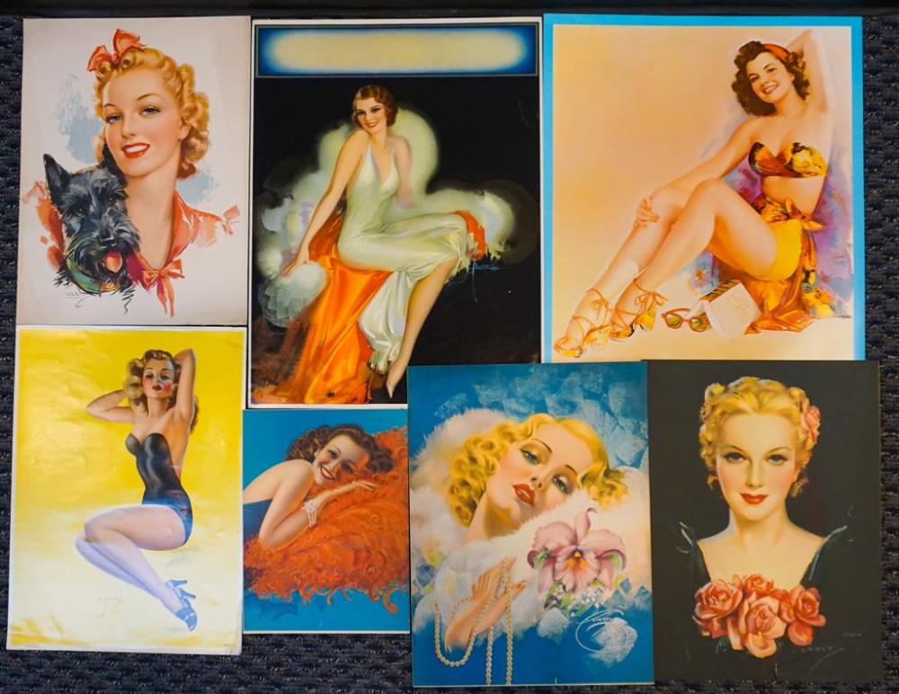 COLLECTION OF SEVEN UNFRAMED PIN UP 328711