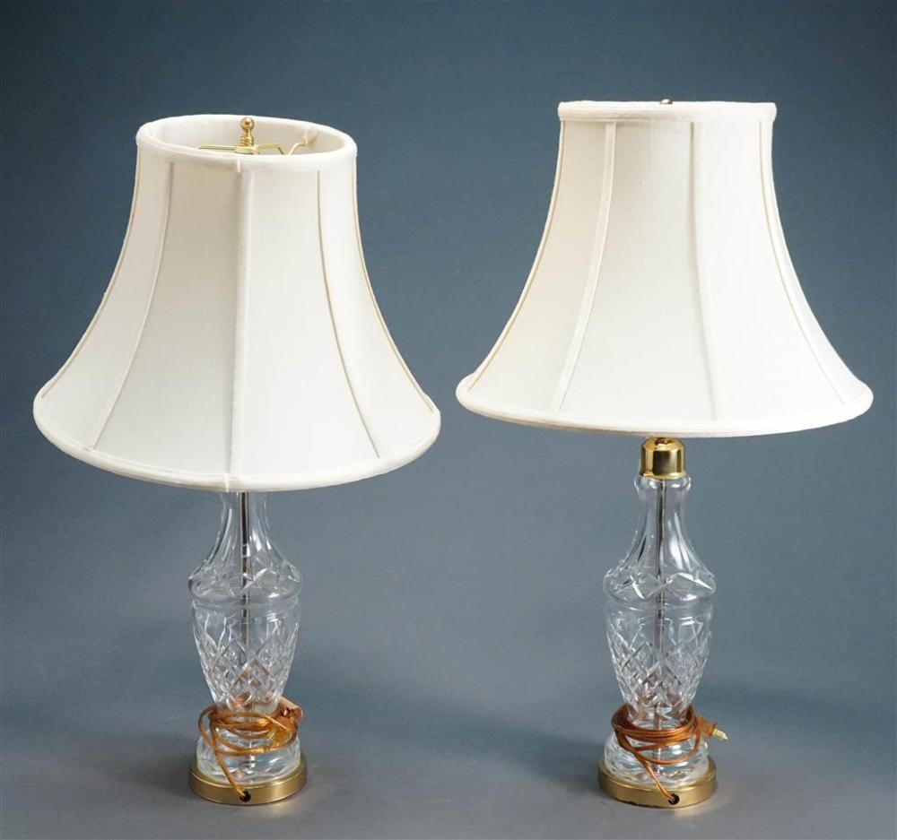 PAIR WATERFORD CRYSTAL TABLE LAMPS  3287b8