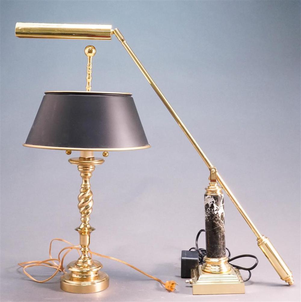 CONTEMPORARY BRASS TABLE LAMP AND 328b02