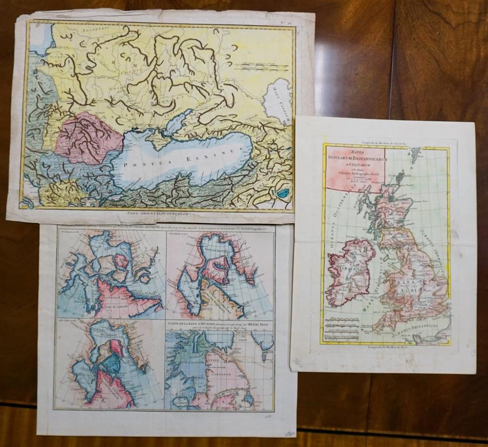 GROUP OF THREE COLORED MAP ENGRAVINGS  328c04