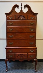 KLING QUEEN ANNE STYLE MAHOGANY HIGHBOY,