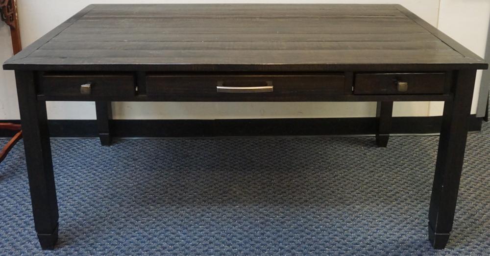 MODERN STAINED PINE TABLE DESK  32bbe9